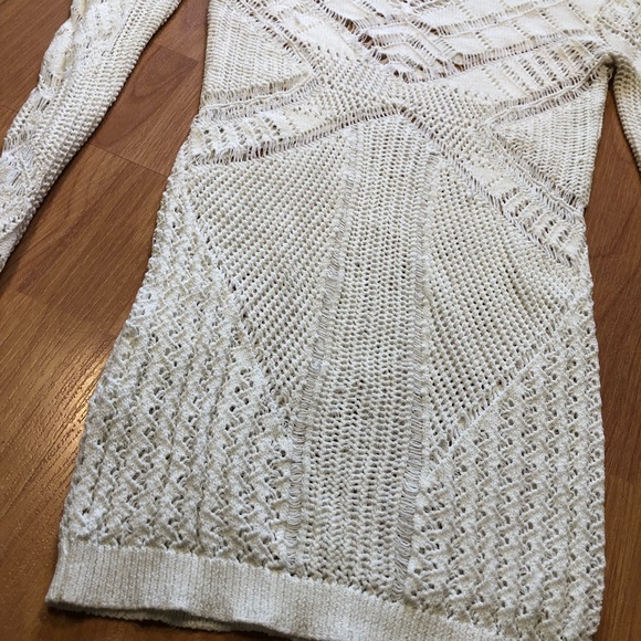 Semi Sheer knit body contouring stretch long sleeve - Picture 6 of 12